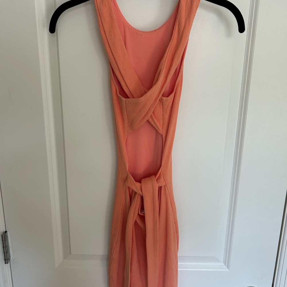 Elegant Peach Mini Dress